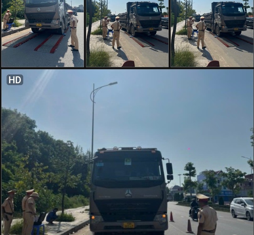 Phòng Cảnh sát giao thông: Phạt 2 xe tải vi phạm trật tự an toàn giao thông tuyến đường 203 thuộc địa bàn xã Hoa Động, huyện Thuỷ Nguyên